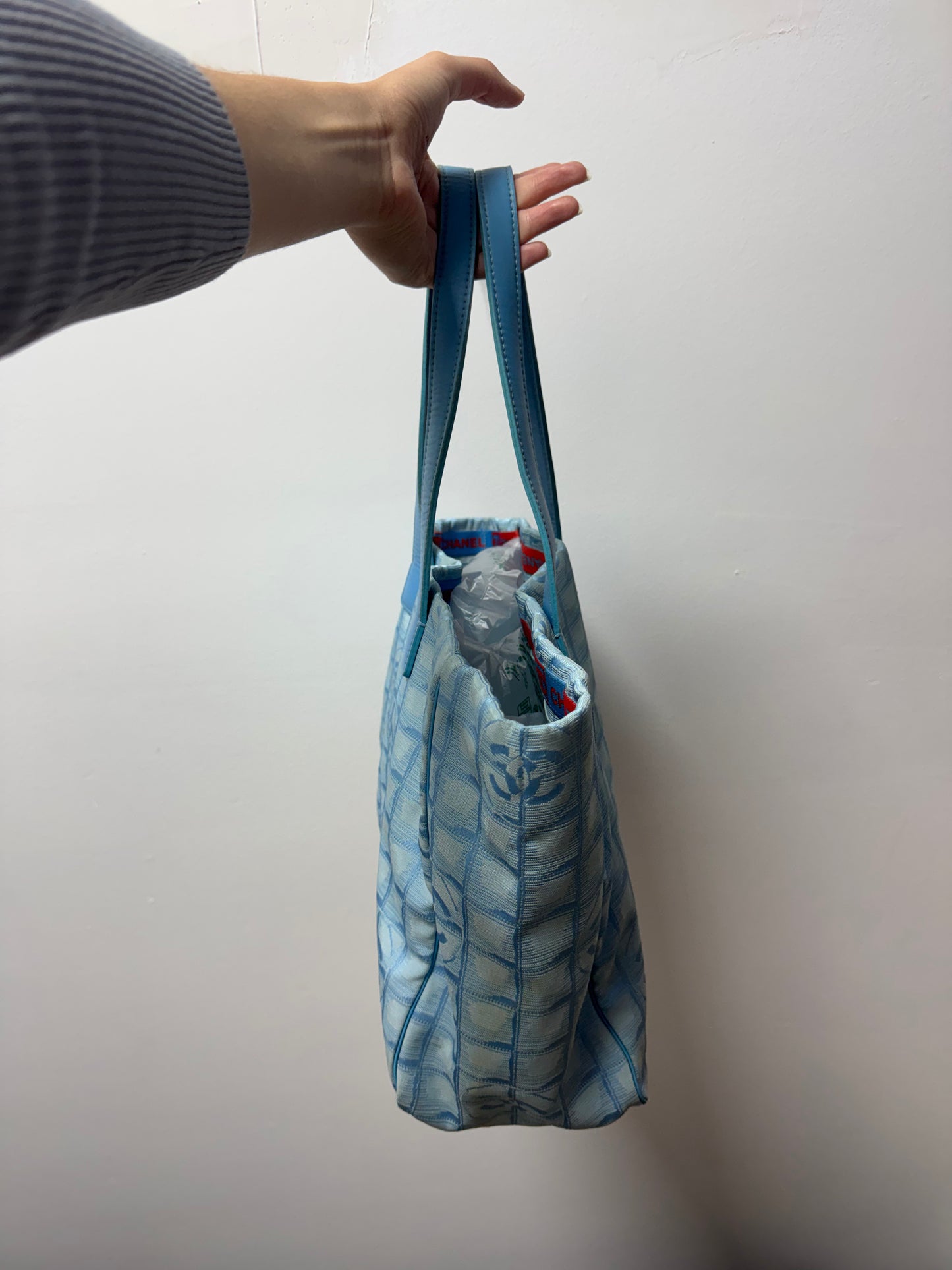 Baby Blue Chanel Nylon Bag (#1)