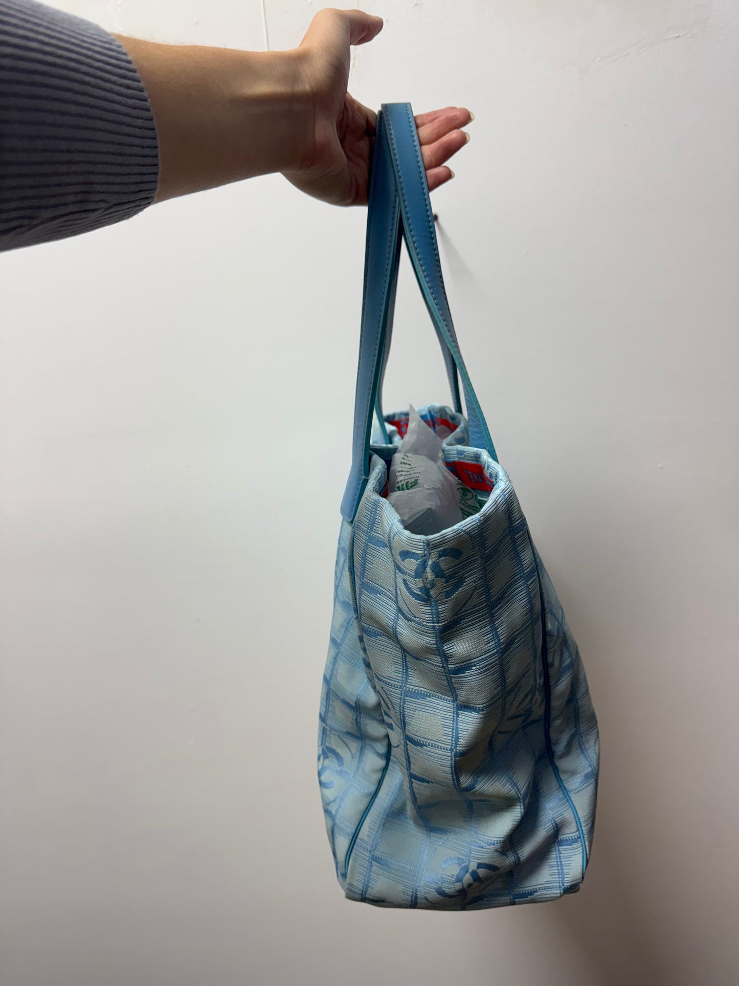Baby Blue Chanel Nylon Bag (#1)